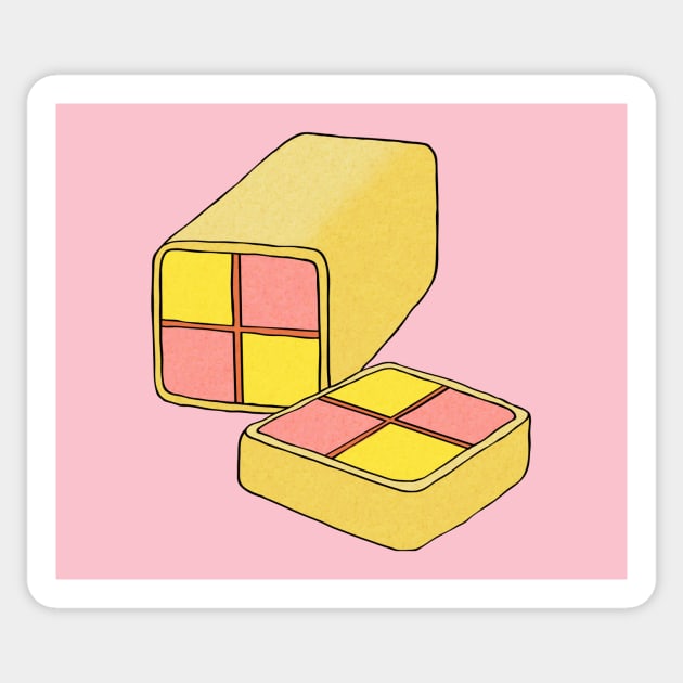 Battenberg Cake Sticker by CarlBatterbee